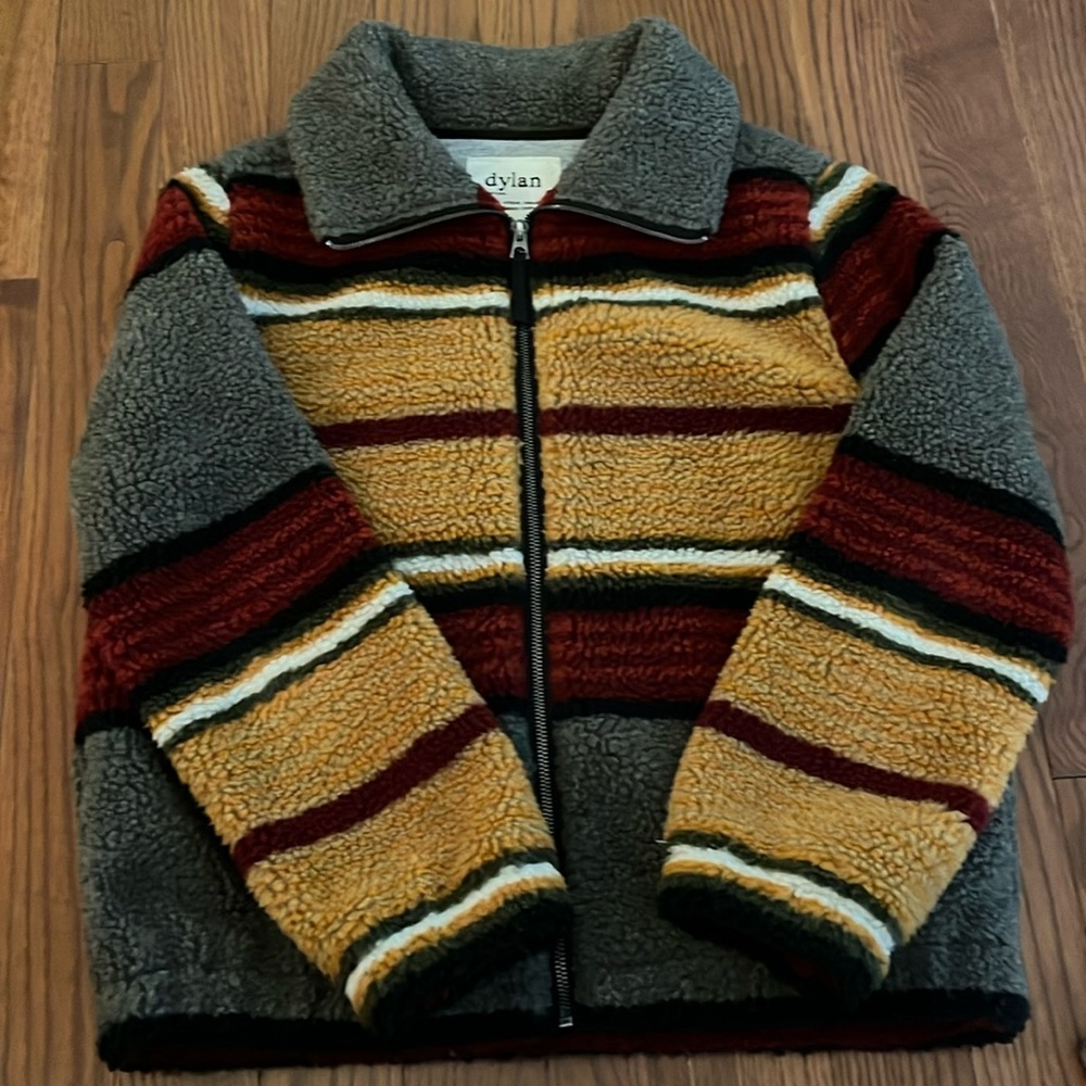 Dylan striped full zip fleece, size S